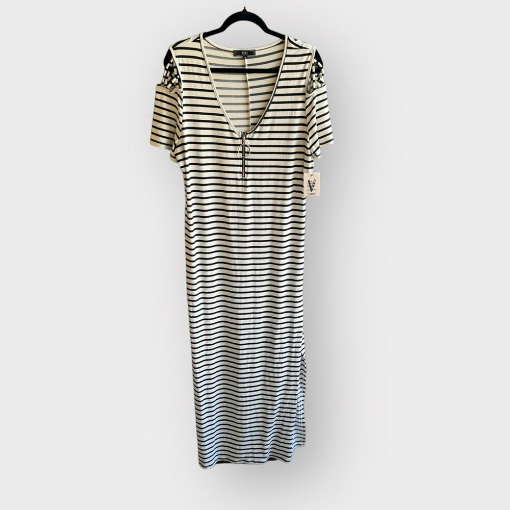 NEW Vibe Sportswear striped maxi